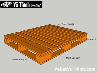 Pallet Gỗ 4 Hướng Nâng