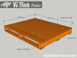 Pallet Gỗ Hai  Hướng Nâng