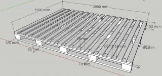 Pallet Gỗ Kích Thước Lớn 2000x1500 mm